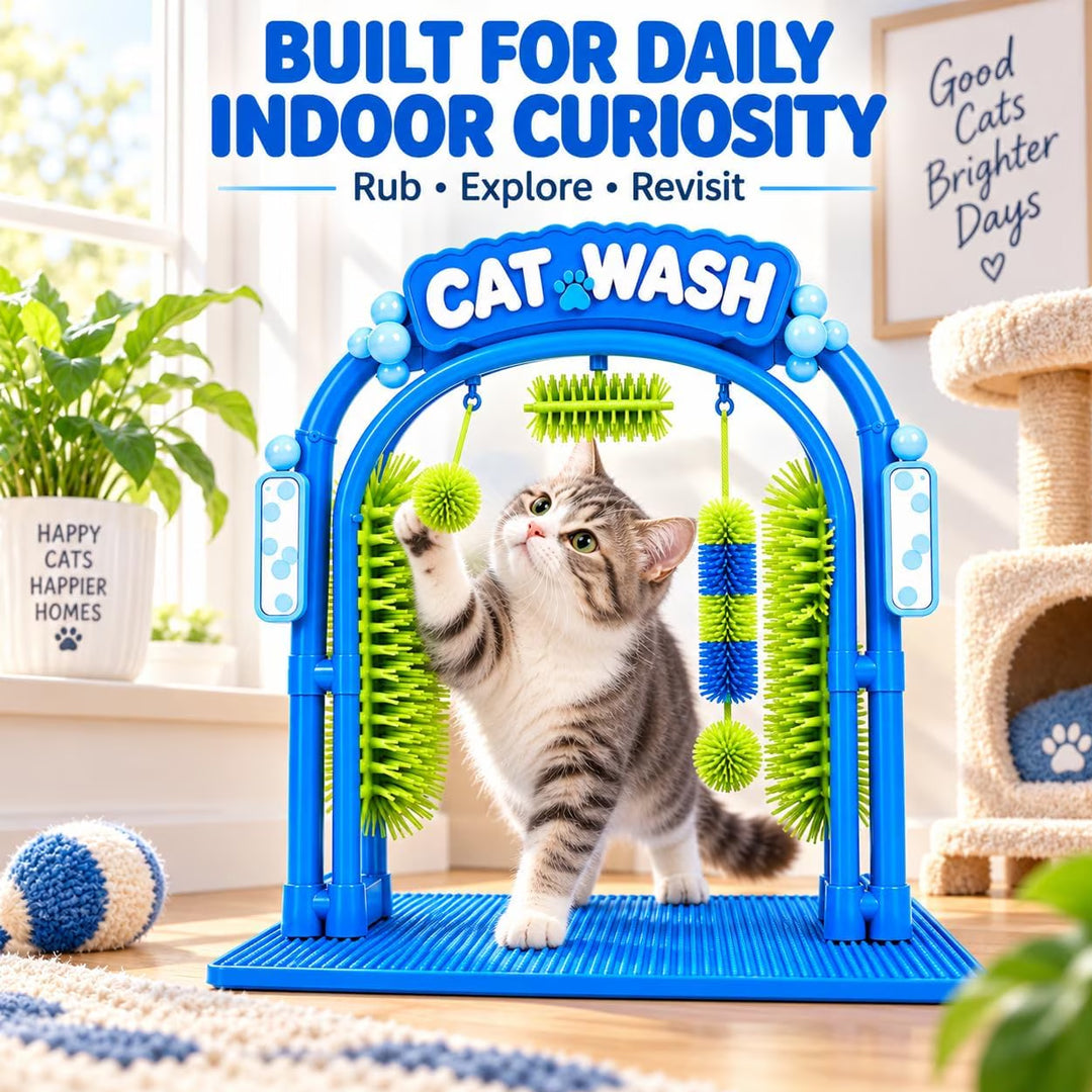 Cat Self-Grooming Arch with Brushes