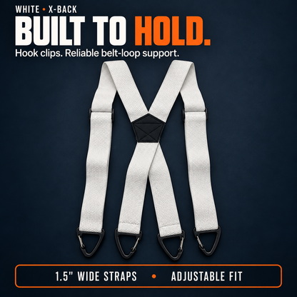Men's X-Back Suspenders with Hook Clips