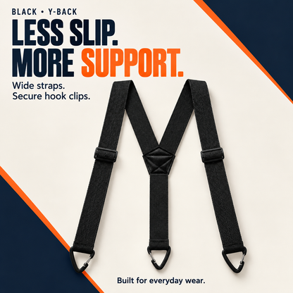 Men's X-Back Suspenders with Hook Clips