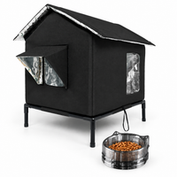 Black Cat House + Cat-Ear Bowl