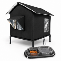 Black Cat House + Double Bowl