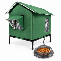 Green Cat House + Round Bowl