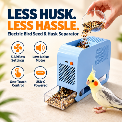 Electric Bird Seed Sheller & Chaff Separator