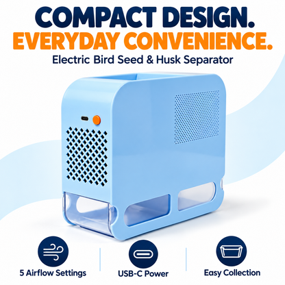 Electric Bird Seed Sheller & Chaff Separator