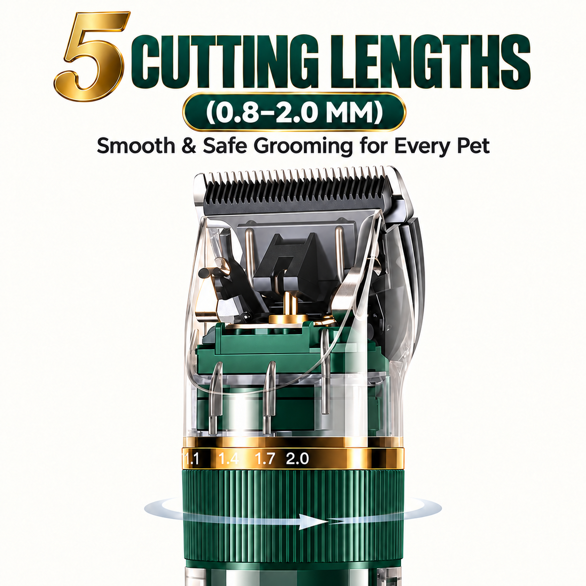 Quiet LED Display Pet Hair Clipper｜Cordless Low Noise Dog Cat Grooming Trimmer ✨