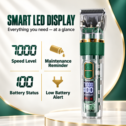 Quiet LED Display Pet Hair Clipper｜Cordless Low Noise Dog Cat Grooming Trimmer ✨