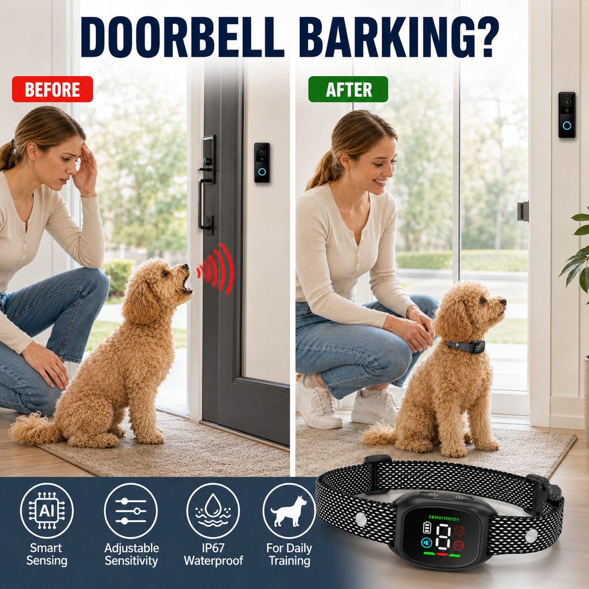 Anti Bark Collar – Smart anti‑false triggering filters out other barks