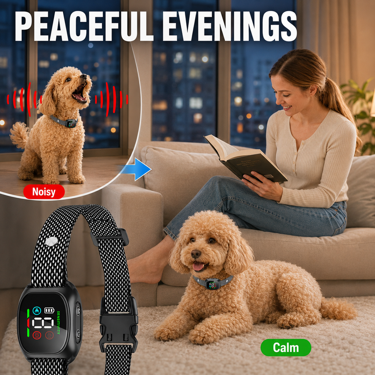 Anti Bark Collar – Smart anti‑false triggering filters out other barks
