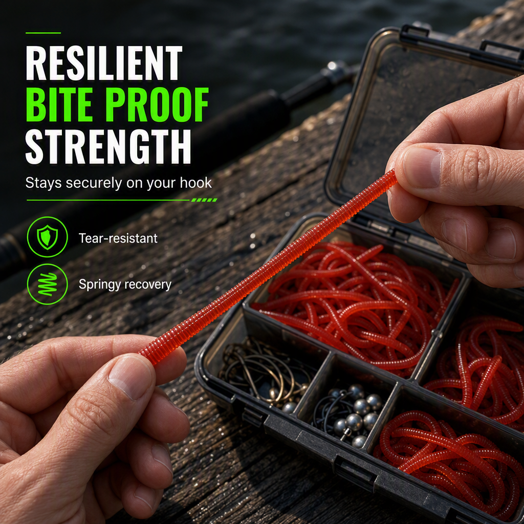 Simulation Earthworm Soft Fishing Lures Shrimp Scented