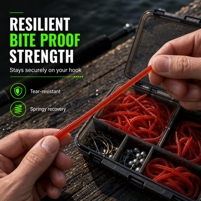 Simulation Earthworm Soft Fishing Lures Shrimp Scented