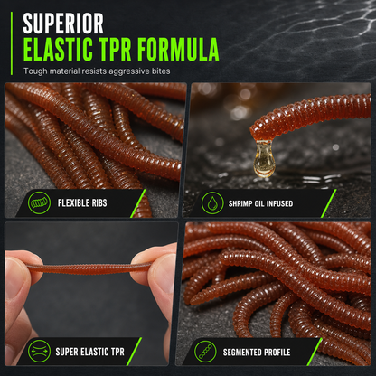 Simulation Earthworm Soft Fishing Lures Shrimp Scented