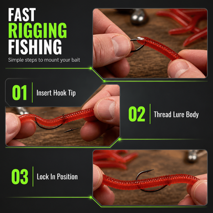 Simulation Earthworm Soft Fishing Lures Shrimp Scented