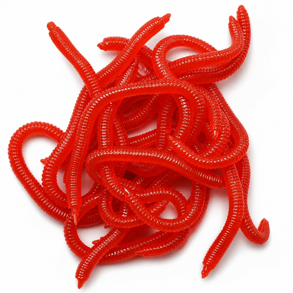 Simulation Earthworm Soft Fishing Lures Shrimp Scented