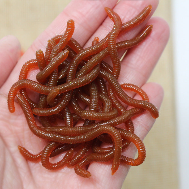 Simulation Earthworm Soft Fishing Lures Shrimp Scented
